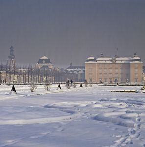 Schloss und Schlossgarten Schwetzingen im Winter