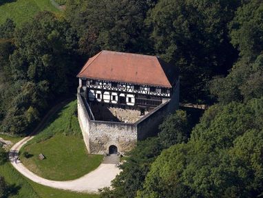 Burg Wäscherschloss von oben