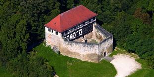 Burg Wäscherschloss, Luftansicht